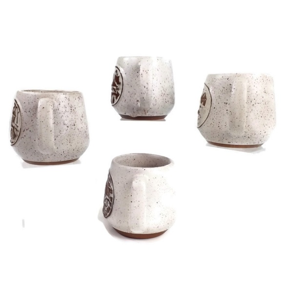 Goss Vintage Drip Glaze Pottery Mug Set-4 Pieces - Picture 2 of 8